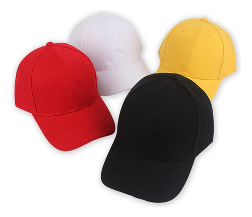 Pack Mayorista X12 Gorras Gabardina Lisas Unisex V/colores