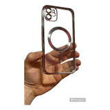 Funda Magsafe Transparente Metalizada Para iPhone 11 