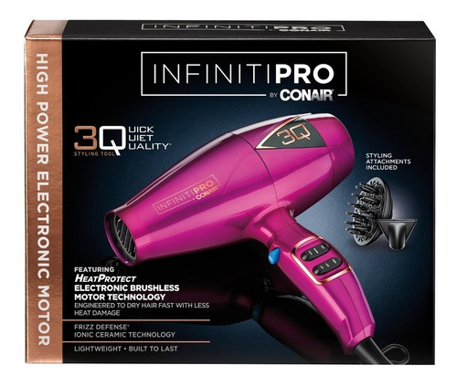 Secador De Cabello Conair 3qmsar 2000w Full Color Fucsia