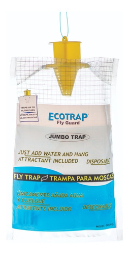 Ecotrap Trampa Para Moscas, 1 Trampa Jumbo 40mil Moscas