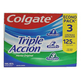 Crema Colgate Triple Acción 3 X125ml - mL a $81