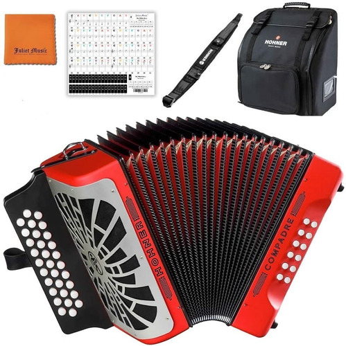 Acordeon Hohner Compadre Con Correas Y Mochila 31 Botones