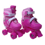 Patins De 4 Rodas Rosa Elite Tamanho:28/31