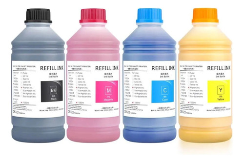  X4 Tinta Premiun Para Hp 667 664 662 122 60 - Botella 250ml