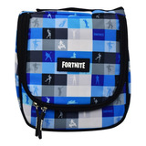 Lonchera Fortnite Cuadros Azul Termica 158470 Ruz