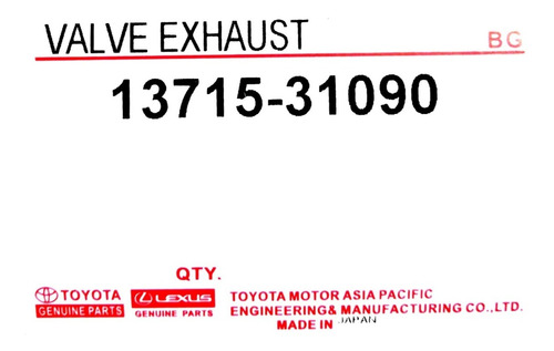 Valvula Escape Admision Toyota Fj Cruiser 4runner 4.0 1gr Foto 4