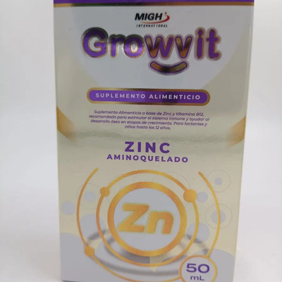 Growvit Multivitaminico Infantil Zn Zinc Aniquelado Sabor Natural | Envío gratis