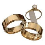 Promoção Par Aliança Casamento Ouro 10k 6m 10 Gramas Par P3