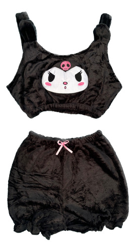 Pijama Short Hello Kitty Kuromi Top Peluche