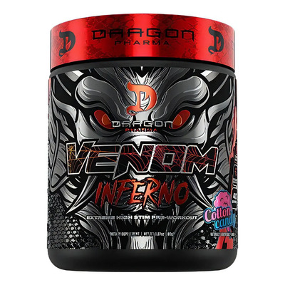 Pre Entreno Dragon Pharma Venom Inferno 40 Servs Extreme Sabor Cotton candy | Envío gratis