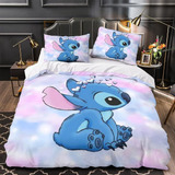 Juego De Cama Con Diseño De Stitch, 3 Piezas