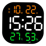 Reloj De Pared Digital Con Alimentación Usb, Temperatura Y F