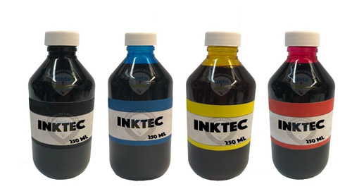 4 Tintas Inktec Para Epson 544 L3110 L3150 L5190 250ml C/u