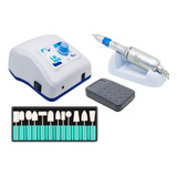 Micro Motor Lb 100 Beltec Unhas Gel + Kit Brocas Polimento