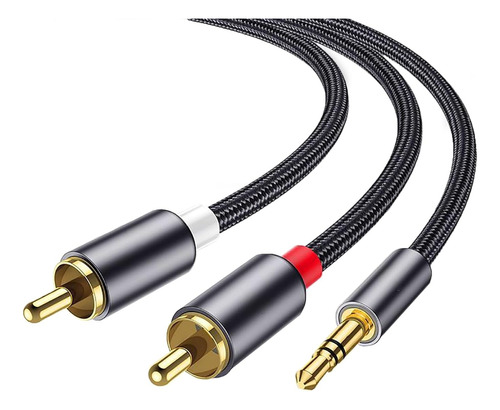 2pcs Cable Audio Aux Stereo 3.5 Mm A 2 Rca 2m Hifi 24k Cable