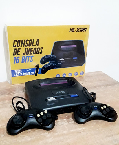 Consola Videojuegos 16 Bits Joysticks Completa