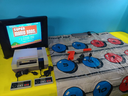Consola Nintendo Nes 2 Controles,pistola,tapete Y Juego
