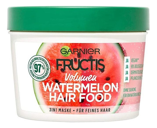 Garnier Mascarilla Capilar Sandía, Mascarilla Hidratante 3.