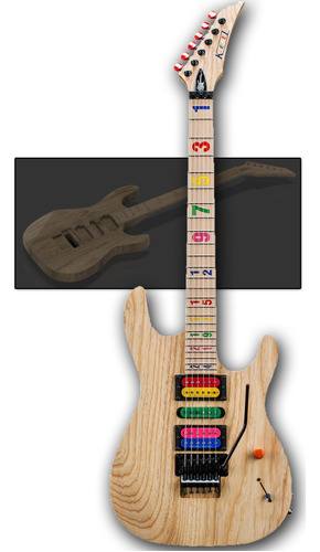 Archivos Stl P/luthier Guitarra Kiesel Jb24 (escala Real)