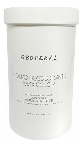 Obopekal® Decolorante En Polvo 500grs Libre De Amoniaco