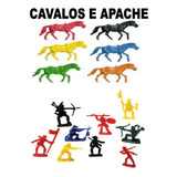 Soldadinhos Indio Cowboy Apache Cavalos Miniatura Brinquedo