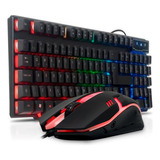 Kit Teclado Gamer Semimecânico E Mouse Para Ps4 Ps5 Pc Note