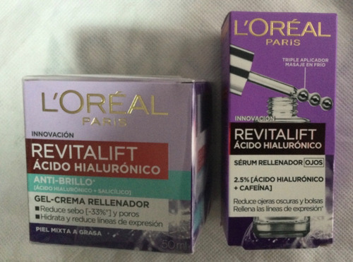 Kit Loreal Revitalift Ac. Hialurónico Gel Crema + Sérum Ojos