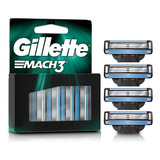 Gillette Mach3 Repuestos Para Afeitar 4 Piezas Original