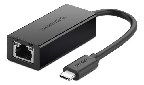 Adaptador De Red Usb C 2.0 A Lan Rj45 100mbps Negro Ugreen