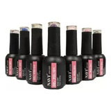 Kit De 8 Esmalte Gel Semipermanente Base Top 10ml Gel Uv Led