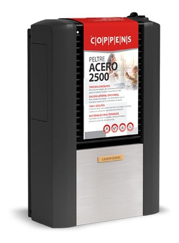 Calefactor Coppens Peltre Acero 4000 Tb Derecho Multigas