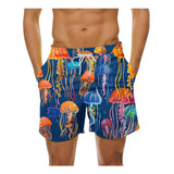 Pantalones Cortos De Playa Holgados Con Bolsillo Para Hombre