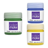 Kit Copa Tinta Liq. Facial Colormake 15ml C/  (vd/am/az)