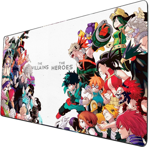 Mouse Pad Largo Arte Heroes Y Villanos Boku No Hero 40x90