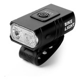 Farol De Bike 2 Led Com Medidor Recarregável Cree T6 Usb