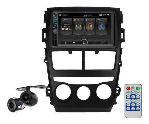 Multimidia Mp5 7 Pol Bluetooth Sd Usb Mp3 Camera Yaris Hatch