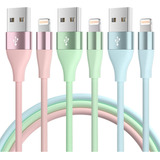 Cargador Para iPhone [certificado Apple Mfi] 3 Cables