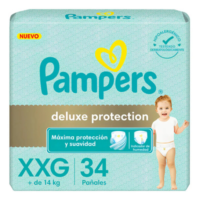 Pañales Pampers Deluxe Protection Talle XXG 34 Un | MercadoLibre