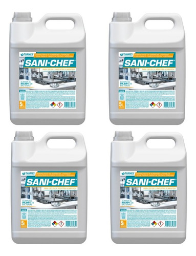 Sanichef Desinfectante Superficies/alimentos 5 Lts X4 Thames