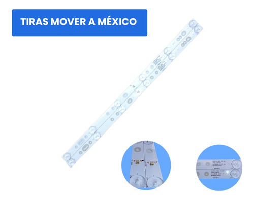 Kit De 2 Tiras Mover A México Vios Vtv23615a 6 Leds 3v