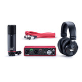 Interfaz De Audio Focusrite Scarlett 2i2 Studio Roja Y Negra 3.ª  Gen