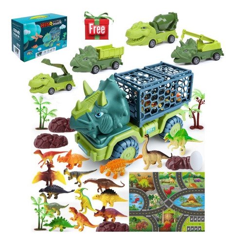 Juguete De Vehículo Transportador De Dinosaurio Para Niños