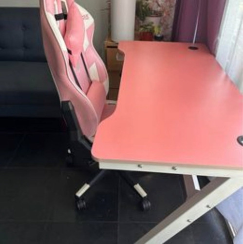 Escritorio Rosado Y Silla