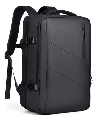 Mochila Portafolio Impermeable Para Laptop De 15.6 Expandible Viaje Escolar Escuela Trabajo Mujer Hombrespu Casual Maleta De Mano | Meses sin interés
