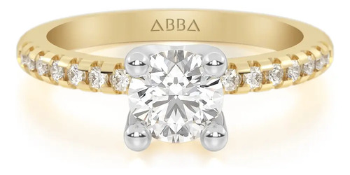 Anillo De Compromiso Oro 14k Moissanitas Darelis Abba Joyas