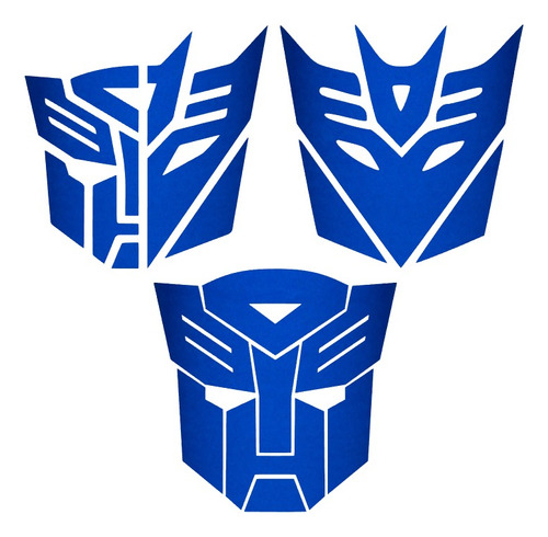 3 Vinil Sticker Reflejante Transformers Decepticons