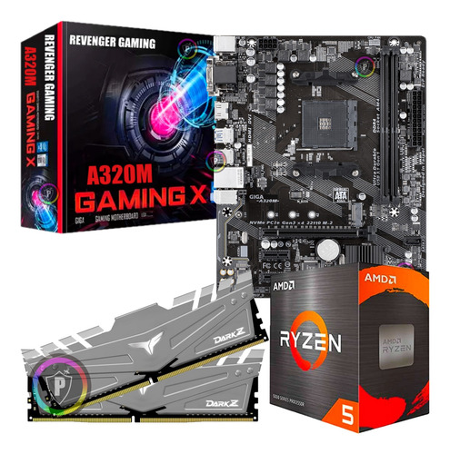 Kit Upgrade Gamer Ddr4 - Ryzen 5 2600 / Placa Mãe / 16g Ram