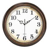 Yoiolclc Reloj De Pared Con Pilas, Silencioso, Vintage, Para