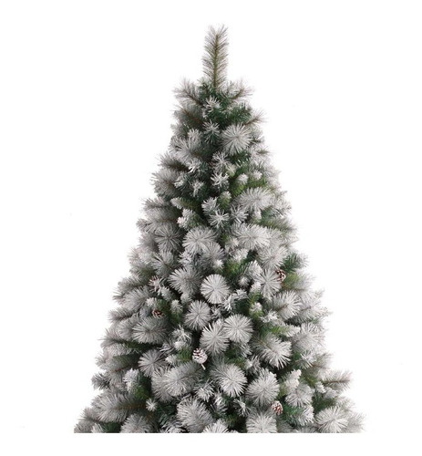 Árvore De Natal Pinheiro Nevado Luxo C/ Pinhas 0,90cm
