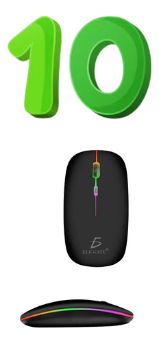 Rechargeable Ultra-thin Wireless Mouse Usb + 2.4 10 Pz